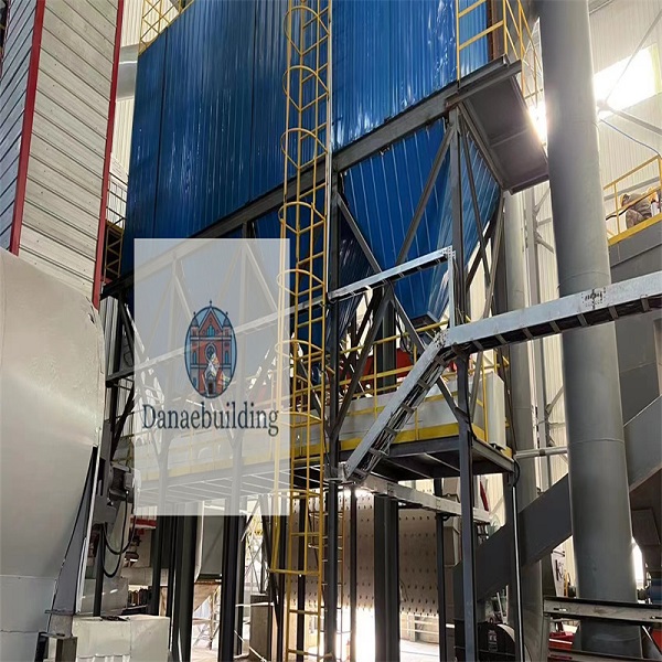 Production line for desulphurizing gypsum powder